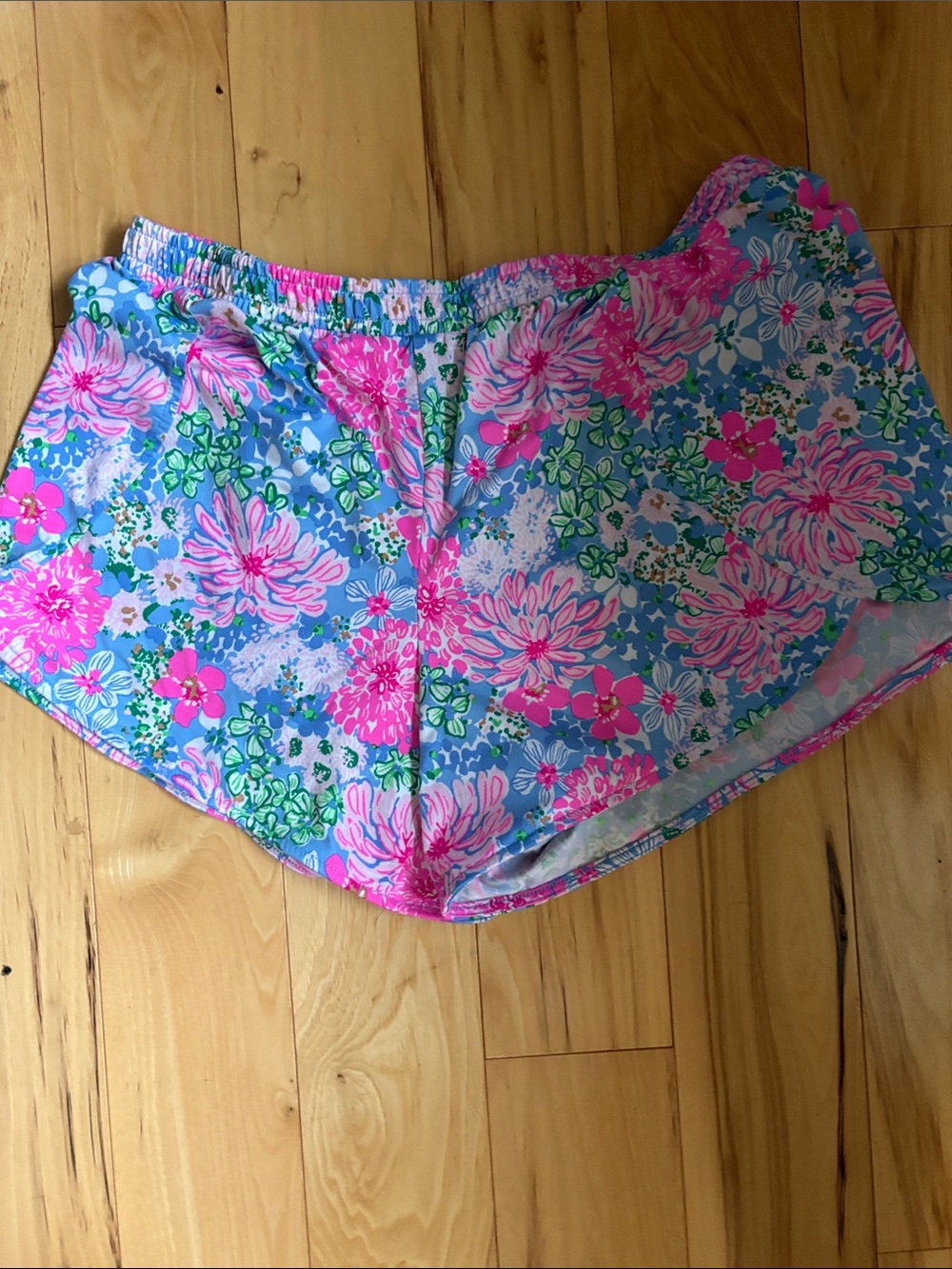 Lilly Pulitzer Pink & Blue Floral Athletic Shorts